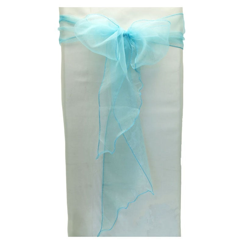 Turquoise Organza Chair Sash Pack