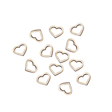 Wooden Heart Table Confetti