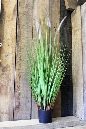 PVC Grass Plant With Cat-Tails 124cm