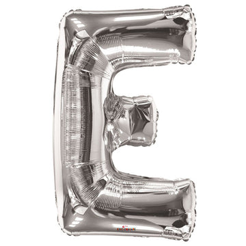 34 inch Silver Letter E Balloon