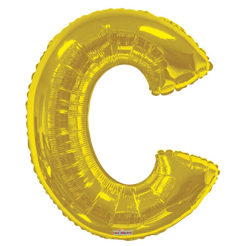 34 inch Gold Letter C Balloon