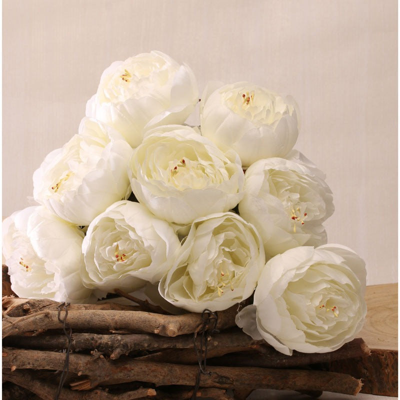 Peony Bunch White 40cm