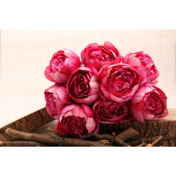 Peony Bunch Dark Pink 40cm