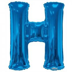 34 inch  Letter Balloon -  H - Blue