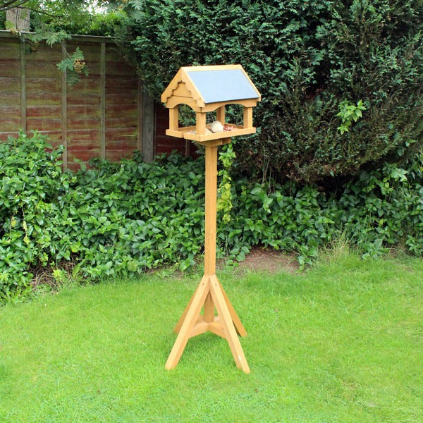 Nature\'s Market Slate Roof House Bird Table