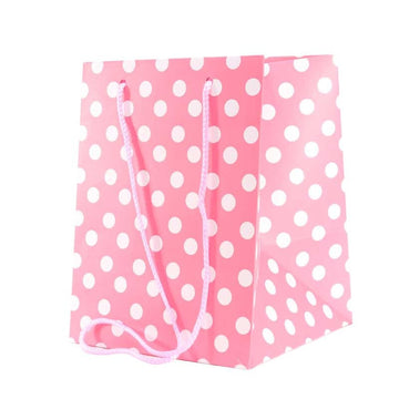 Baby Pink Polka Dot Hand Tie Bag