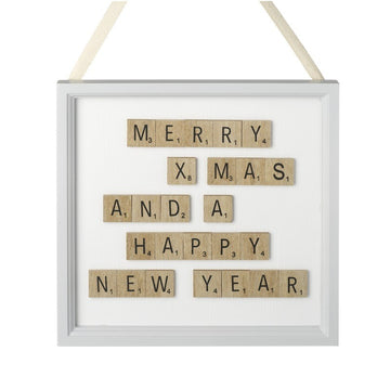 Merry Christmas Scrabble Sign