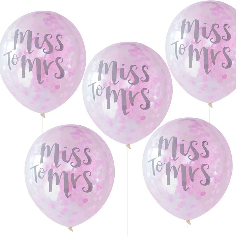 Miss To Mrs Confetti Balloons