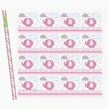 Umbrellaphants Pink Gift Wrap