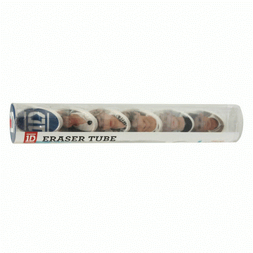 One Direction 6 piece eraser tube