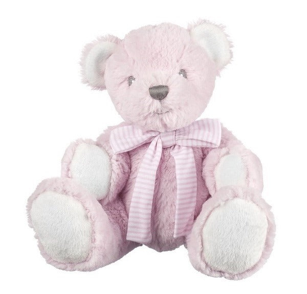 Suki Baby - Hug-a-Boo Bear Small Pink with Rattle