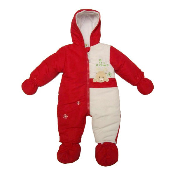 Just Too Cute &#039;My First Christmas&#039; Microfibre Hooded Snowsuit (0-9 Months)