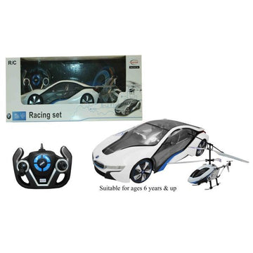 Bmw I8 and Helicopter Toy