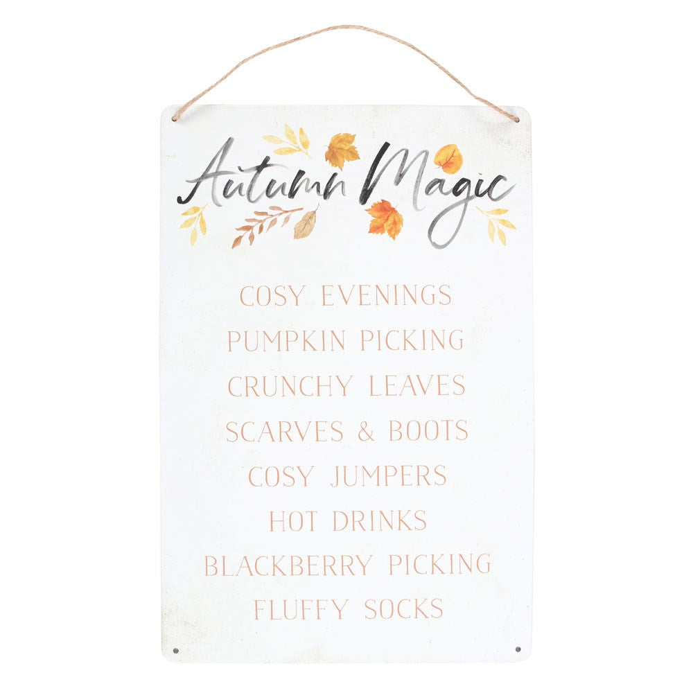 Autumn Magic Metal Hanging Sign