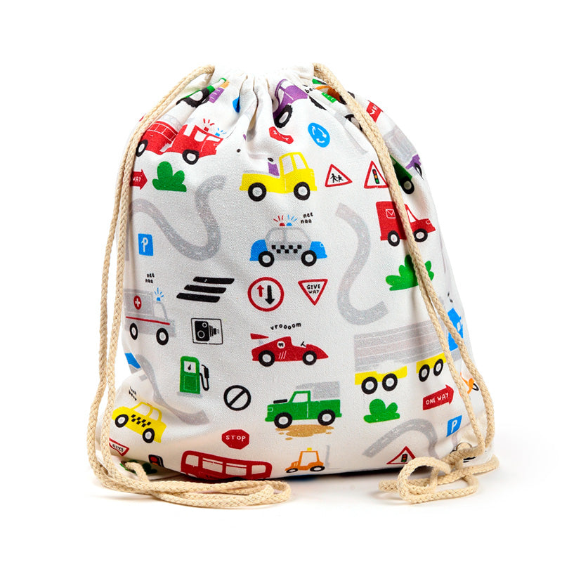 Handy Drawstring Canvas Bag - Little Motors