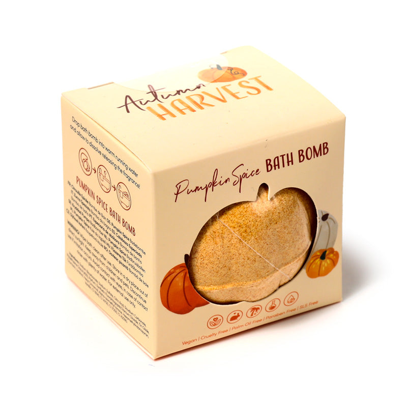 Handmade Shaped Bath Bomb in Gift Box - Autumn Harvest Pumpkin