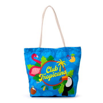 Canvas Beach Bag - Flamingo Club Tropicana