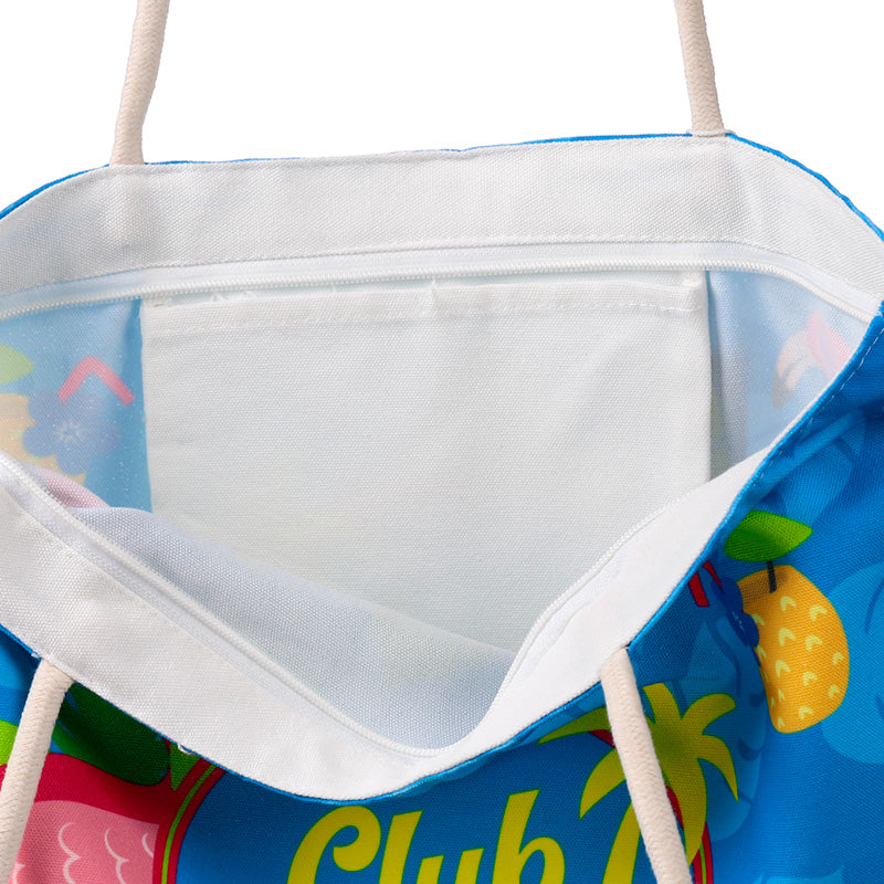 Canvas Beach Bag - Flamingo Club Tropicana