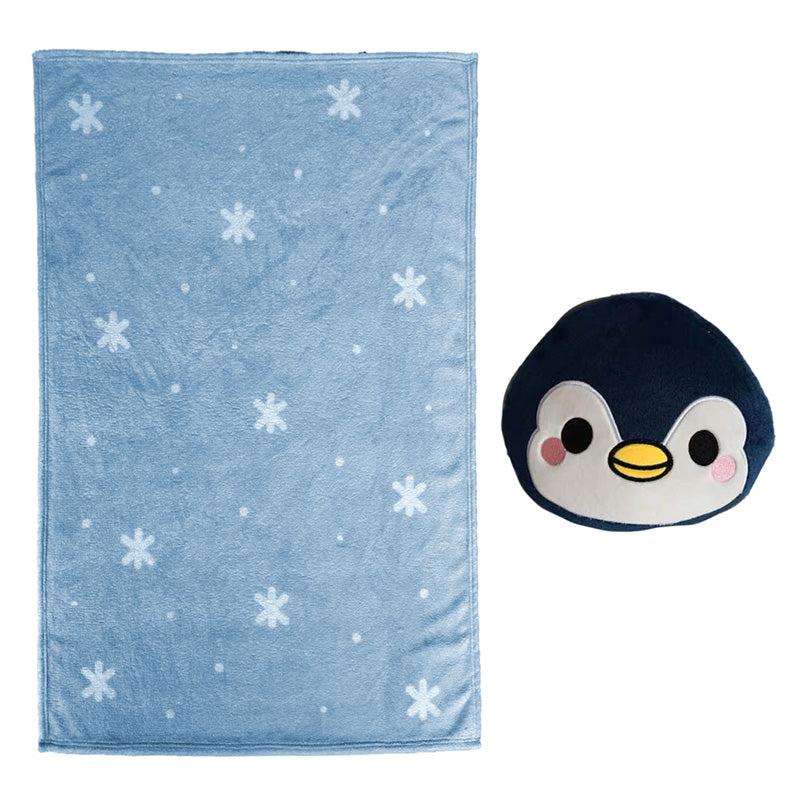 2-in-1 Blankeazzz Plush Toy & Travel Blanket - Adoramals Nico the Penguin