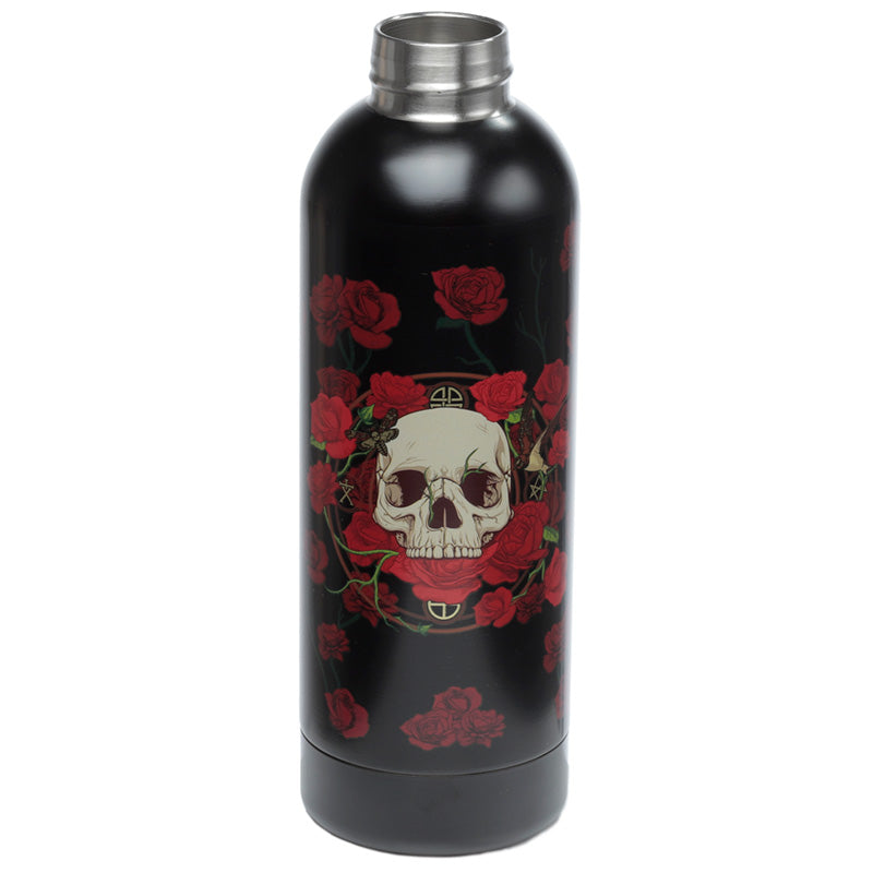 Reusable Stainless Steel Insulated Drinks Bottle 530ml - Skulls & Roses