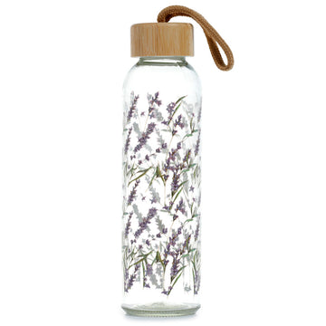 Reusable Glass Water Bottle - Lavender Fields Pick of the Bunch