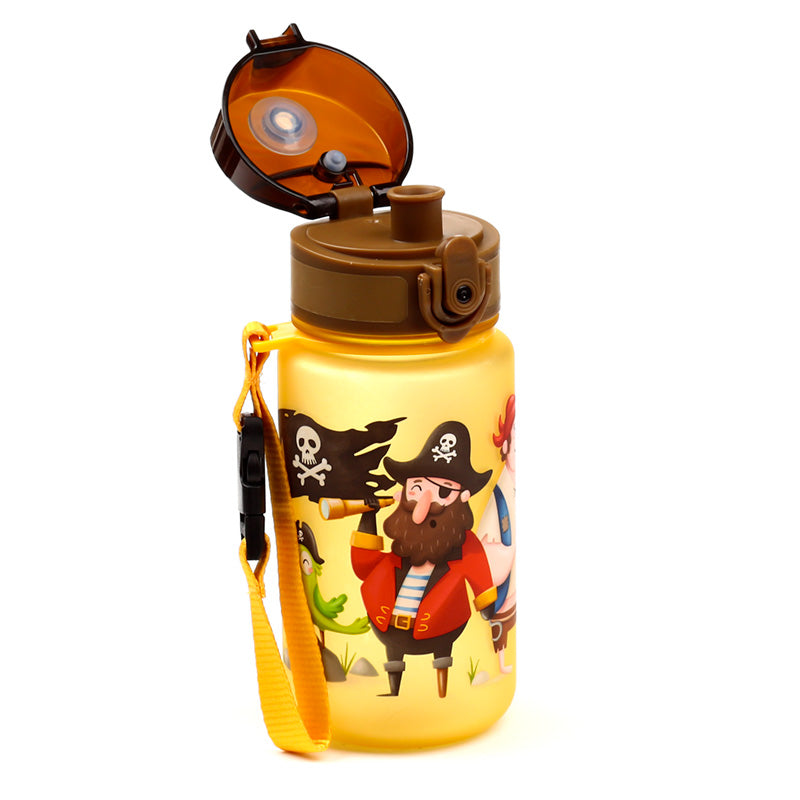 350ml Shatterproof Pop Top Children's Water Bottle - Jolly Rogers Pirates