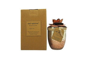 Bali Mantra Camellia Glass Copper Candle 500g - Kaffir Lime