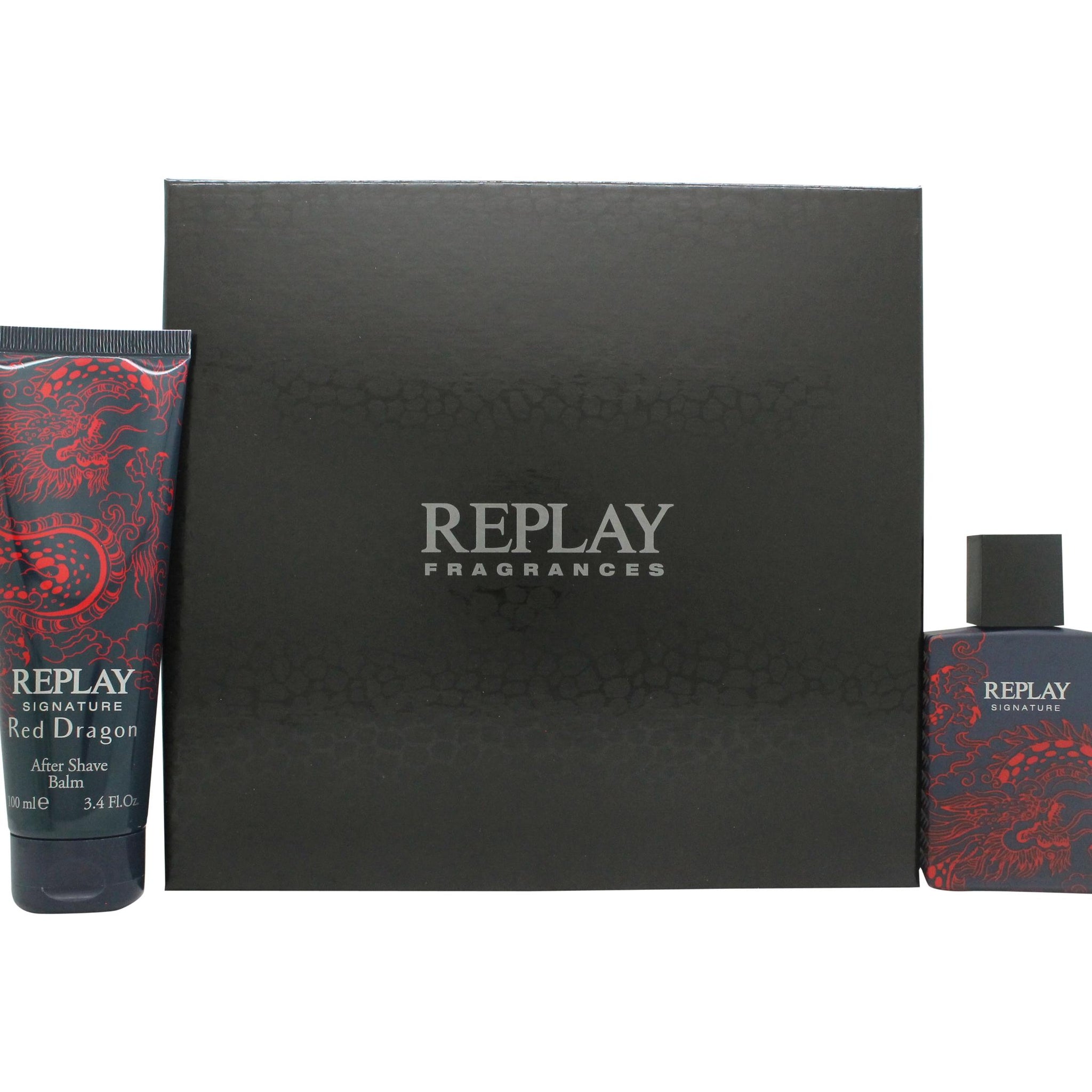 Replay Signature Red Dragon Gift Set 50ml EDT + 100ml Aftershave