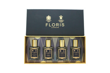 Floris Gift Set 15ml Night Scented Jasmine EDT + 15ml Bouquet De La Reine EDT + 15ml White Rose EDT + 15ml Chypress EDT