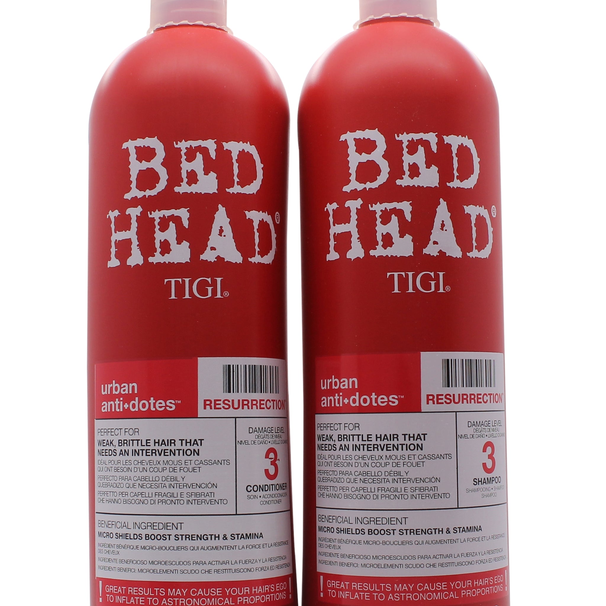 Tigi Duo Pack Bed Head Urban Antidotes Resurrection 750ml Shampoo + 750ml Conditioner