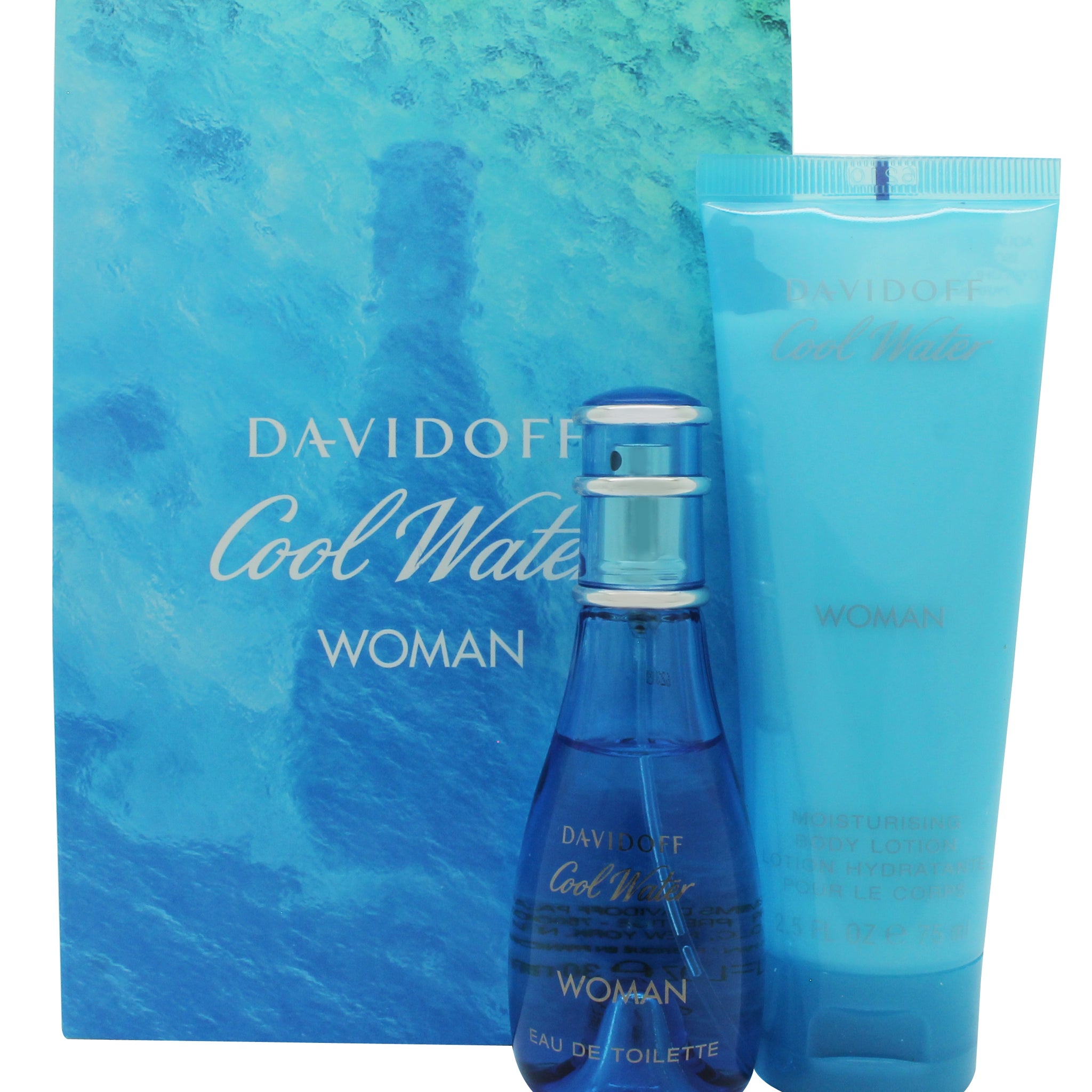 Davidoff Cool Water Woman Gift Set 30ml EDT + 75ml Body Lotion
