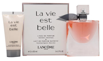 Lancome La Vie Est Belle L'Eau de Parfum Gift Set 50ml Spray + 50ml Body Lotion