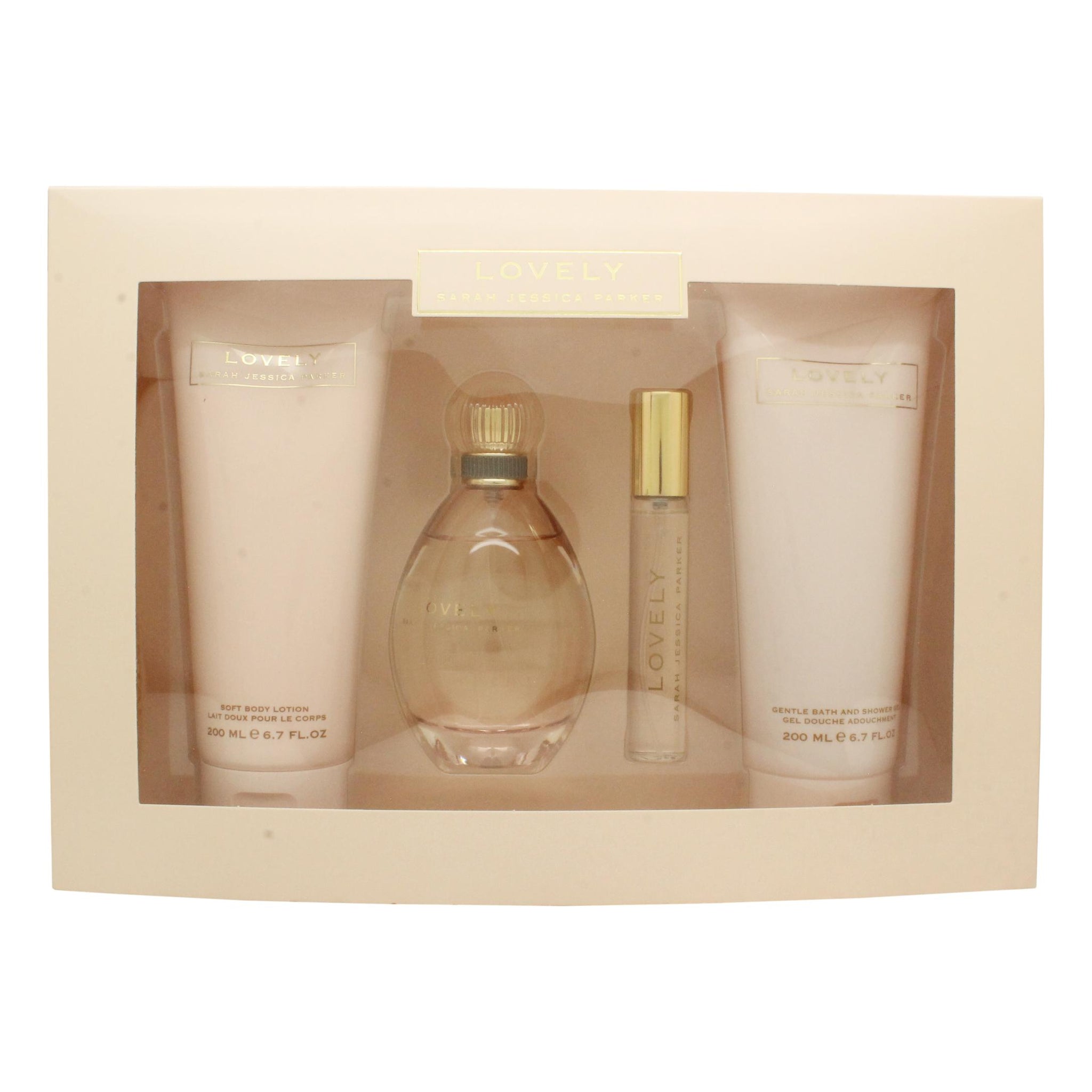 Sarah Jessica Parker Lovely Gift Set 100ml EDP + 200ml Shower Gel + 200ml Body Lotion + 15ml EDP