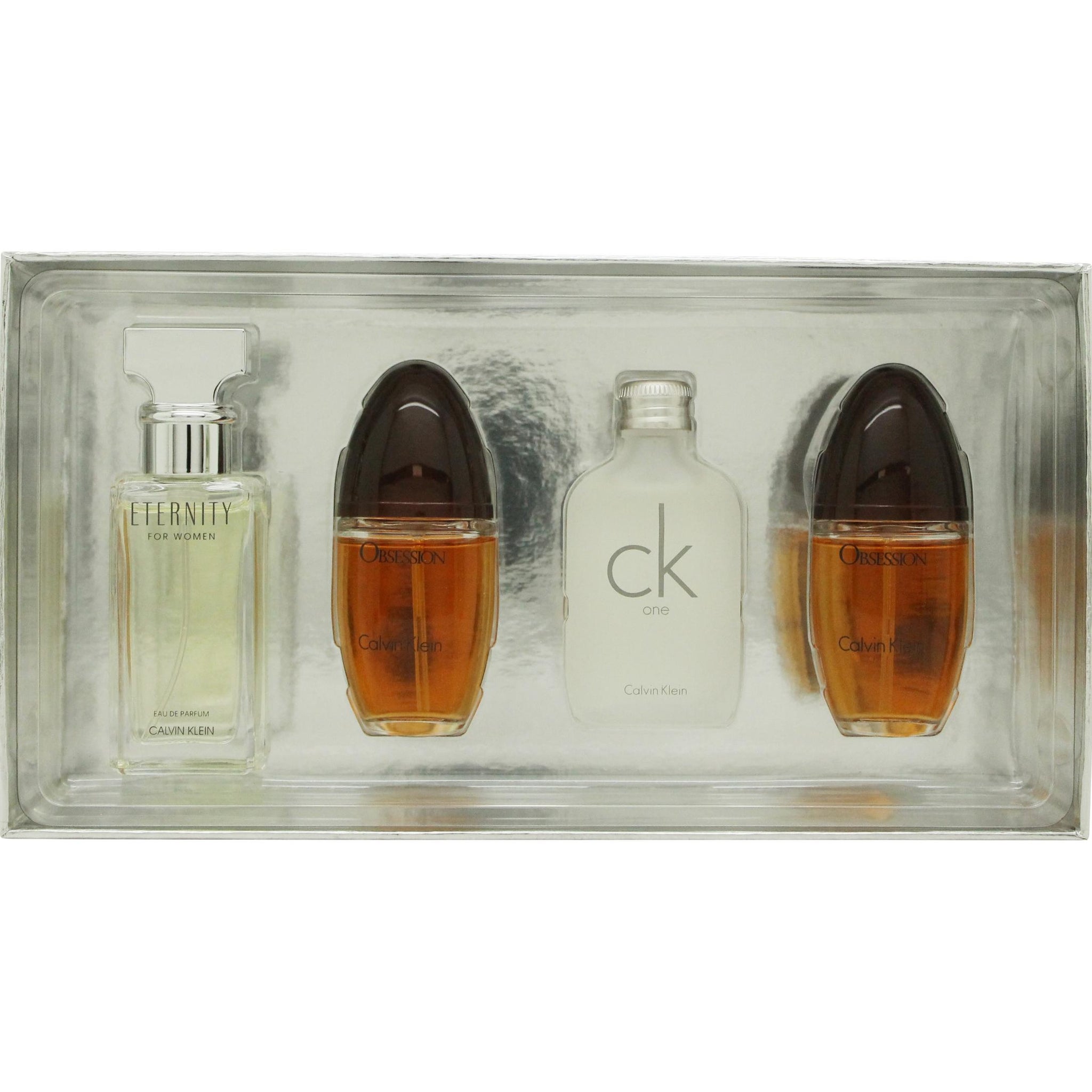 Calvin Klein Women Miniature Gift Set 15ml Eternity EDP + 15ml CK One EDT + 2 x 15ml Obsession EDP