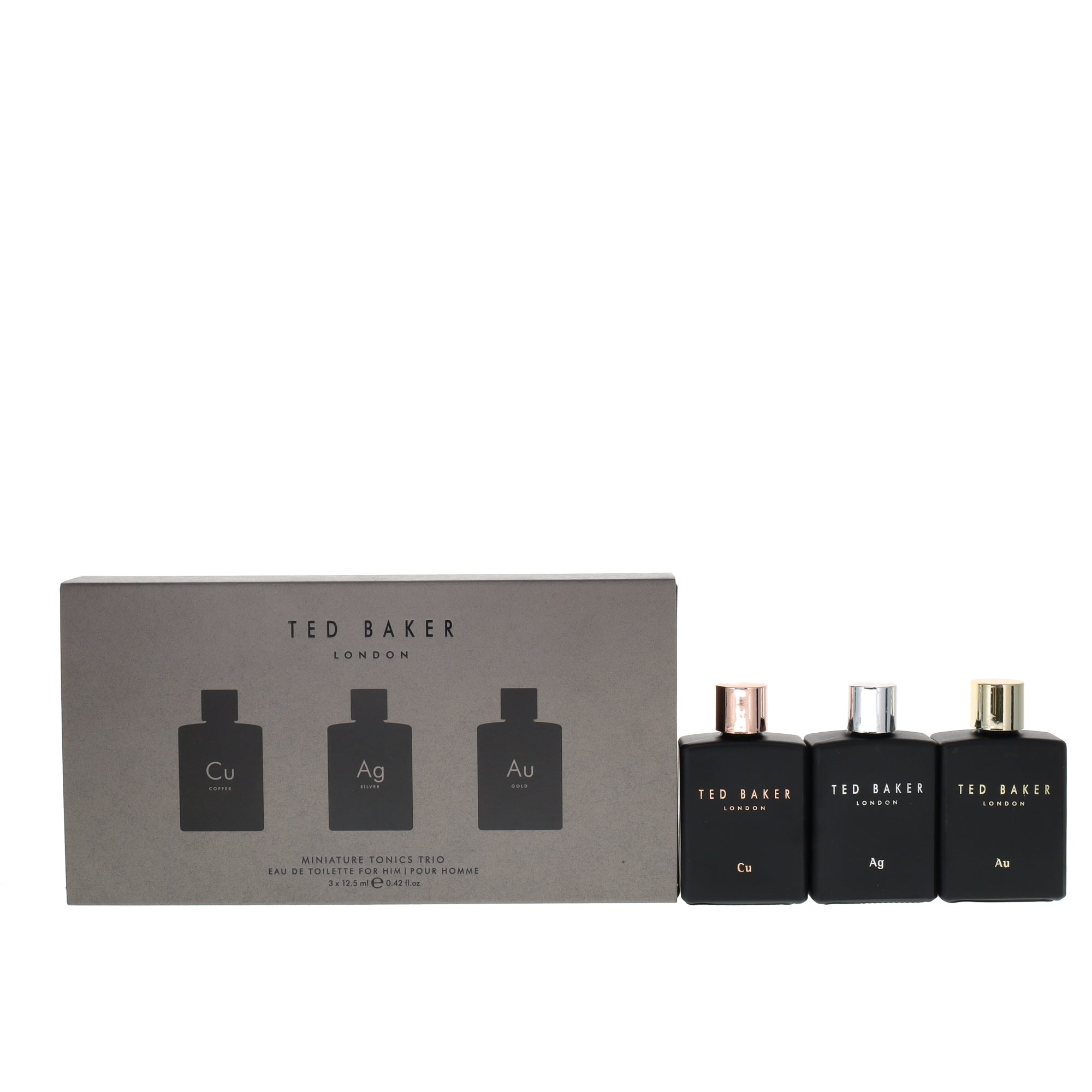 Ted Baker Tonic Mini Gift Set 12.5ml Cu EDT + 12.5ml Ag EDT + 12.5ml Au EDT