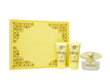 Versace Yellow Diamond Gift Set 50ml EDT + 50ml Shower Gel + 50ml Body Lotion