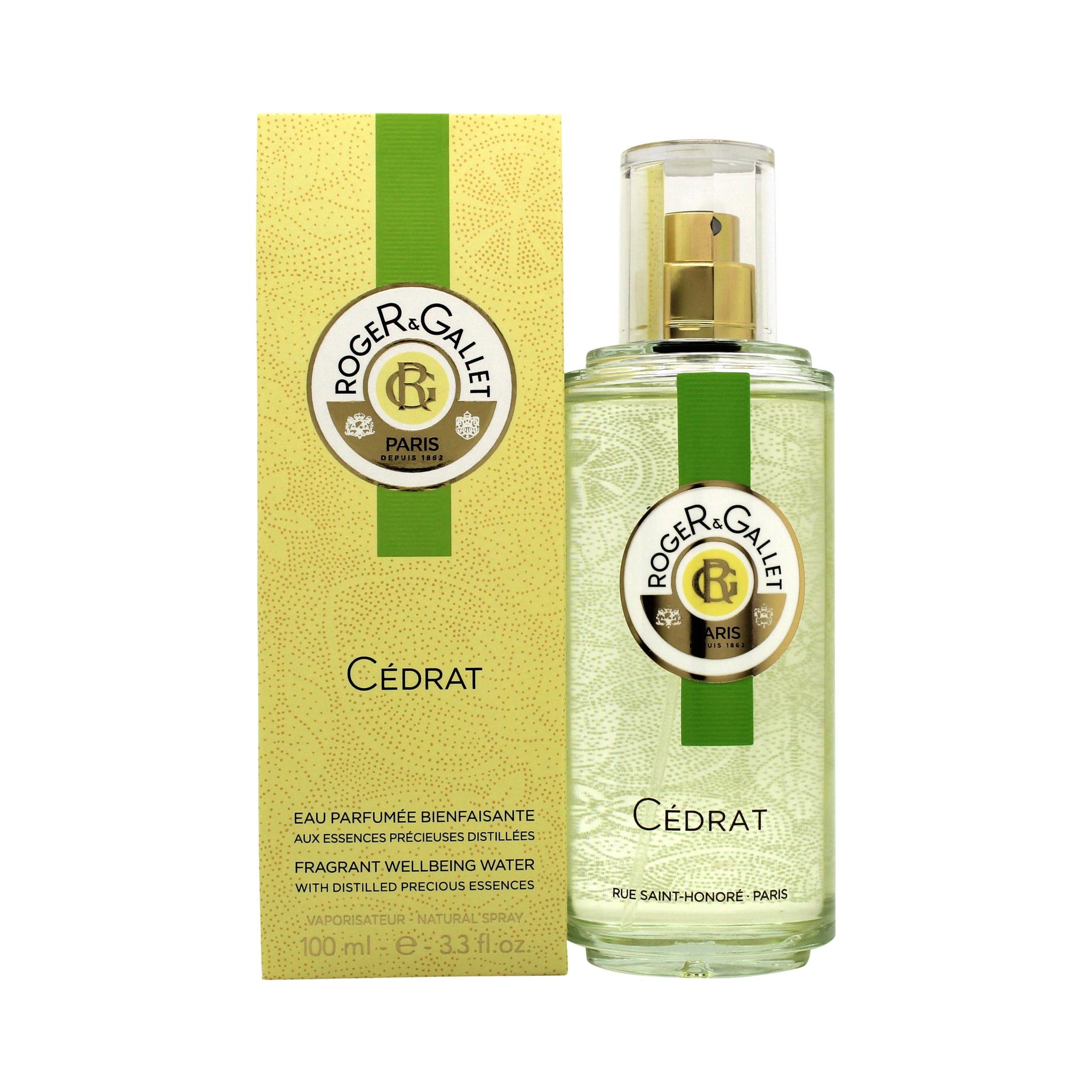 Roger & Gallet Cédrat Wellbeing Fragrant Water 100ml Spray