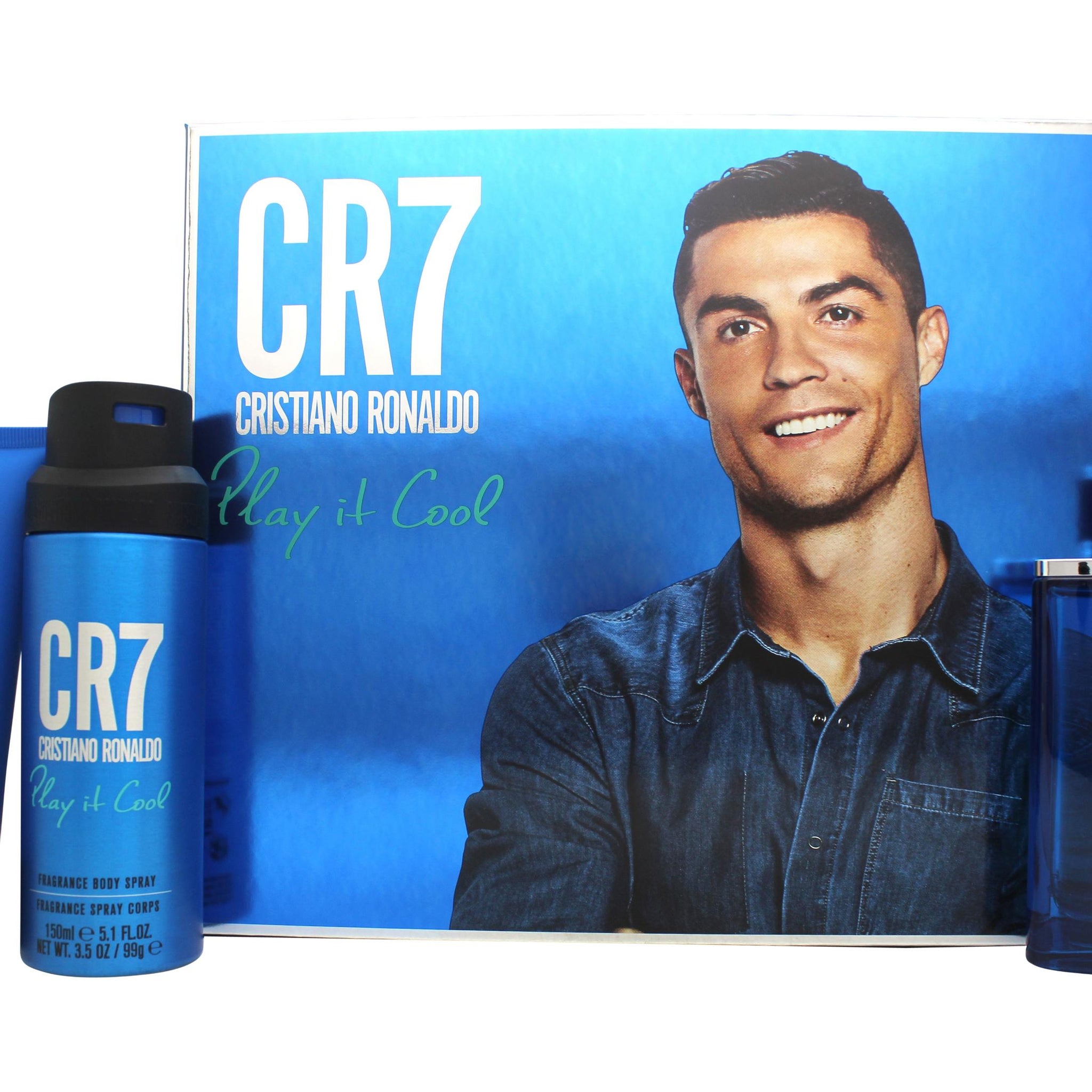 Cristiano Ronaldo CR7 Play It Cool Gift Set 100ml EDT Spray + 150ml Shower  Gel +150ml Body Spray