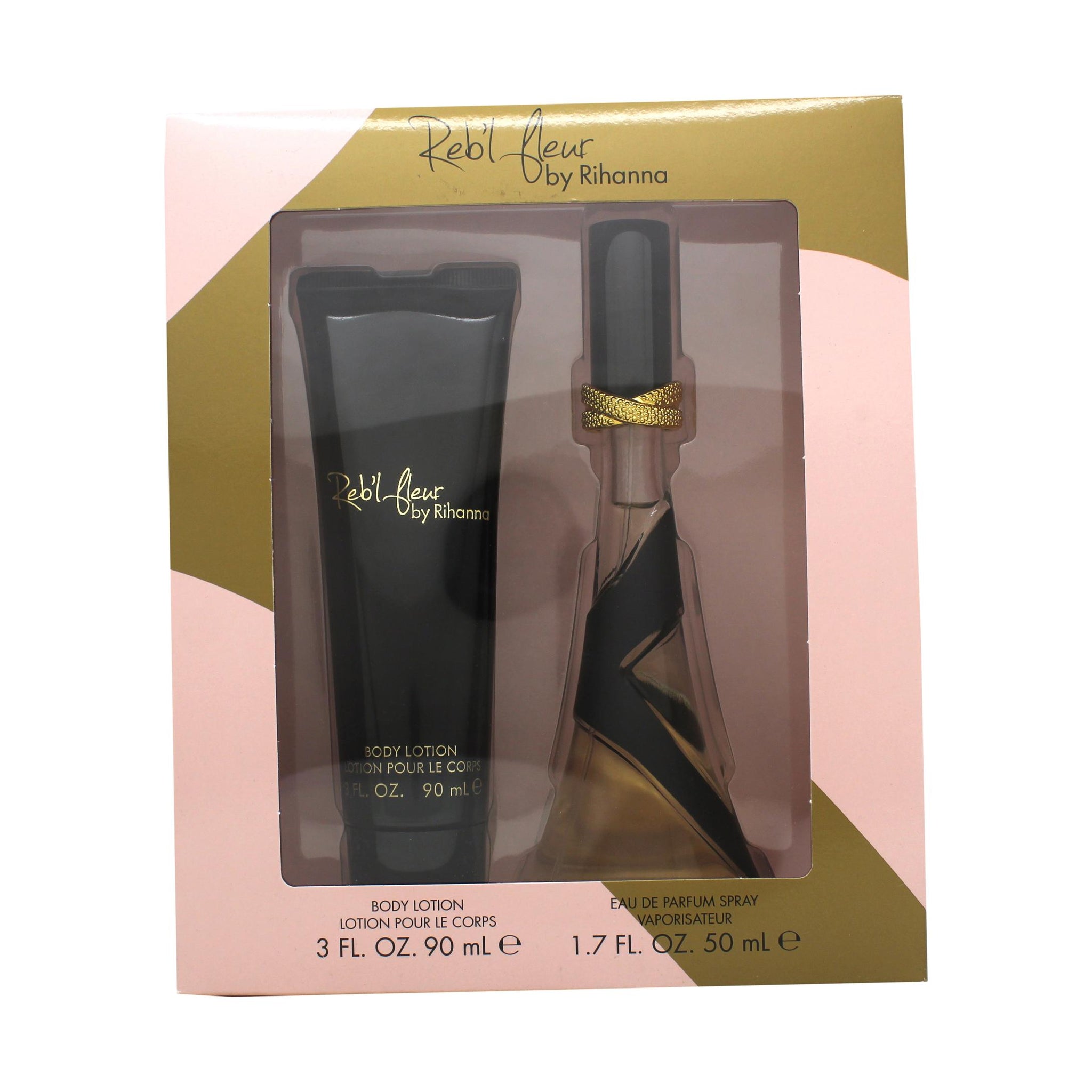 Rihanna Reb'l Fleur Gift Set 50ml Eau De Parfum Spray + 90ml Body Lotion