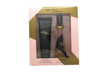 Rihanna Reb'l Fleur Gift Set 50ml Eau De Parfum Spray + 90ml Body Lotion