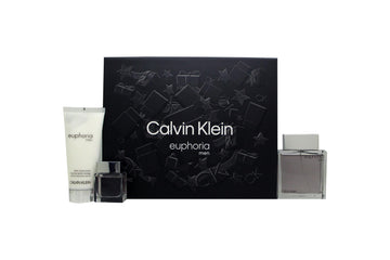 Calvin Klein Euphoria Gift Set 100ml EDT + 100ml Aftershave Balm + 15ml EDT