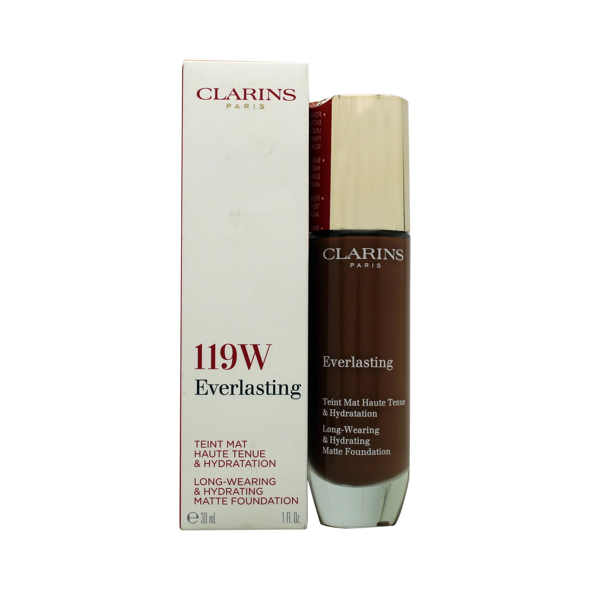 Clarins Everlasting Hydrating & Matte Foundation 30ml - 119W Mocha