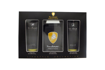 Lamborghini Prestigio Gift Set 125ml EDT Spray + 100ml Shower Gel + 100ml Aftershave Balm