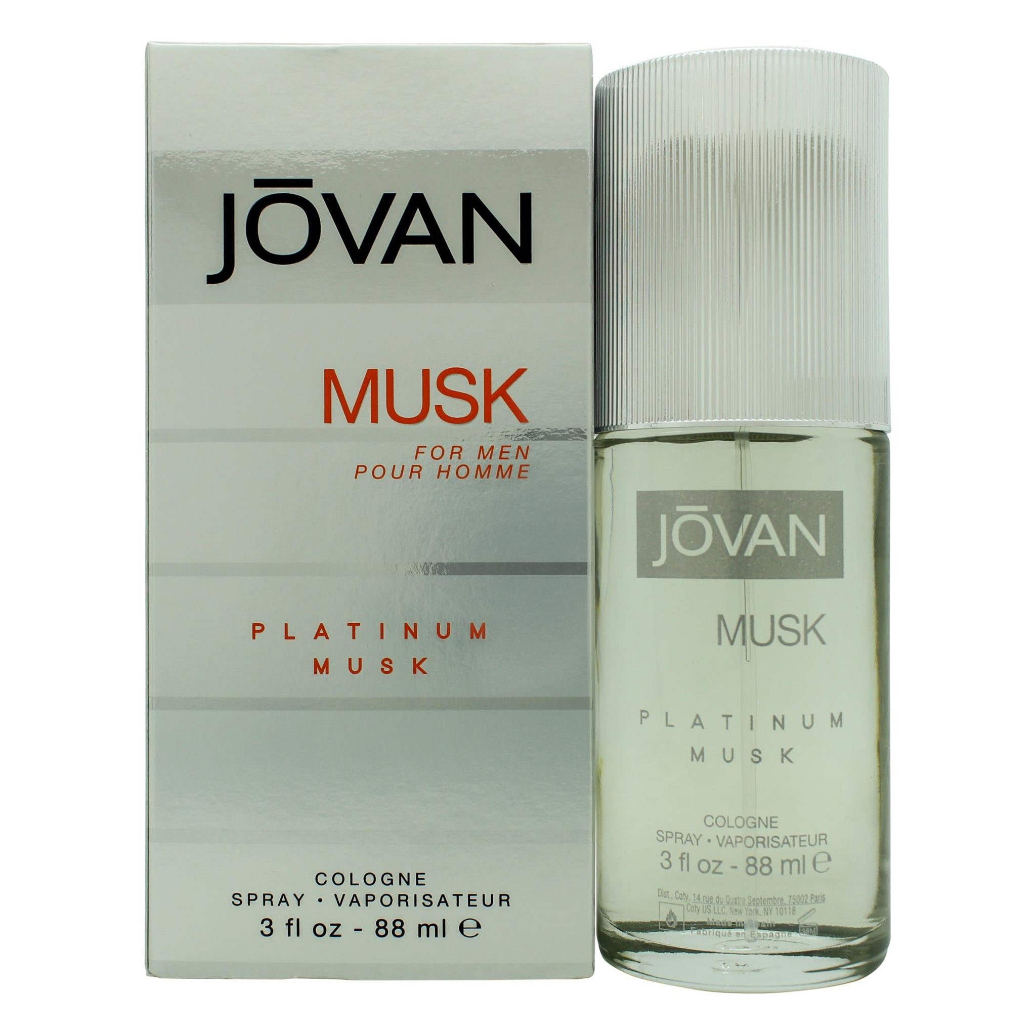 Jovan Musk For Men Eau De Cologne 88ml Spray - Platinum Musk