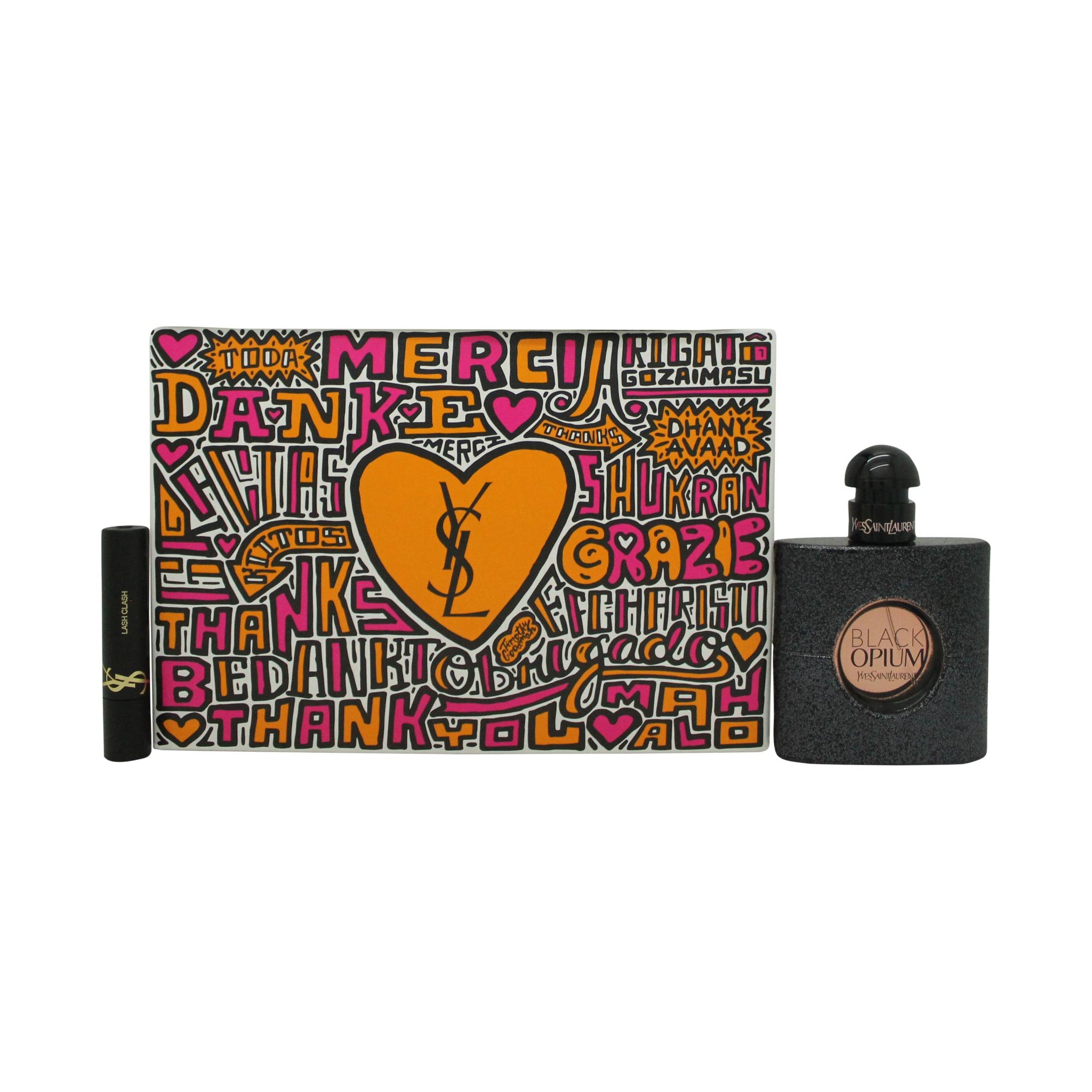 Yves Saint Laurent Black Opium Gift Set 50ml EDP + 2ml Lash Clash Mascara + Pouch