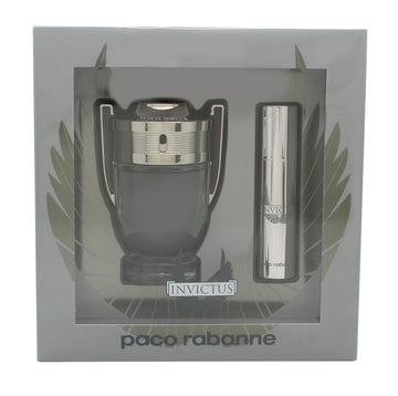 Paco Rabanne Invictus Gift Set 50ml EDT + 10ml EDT Travel Spray