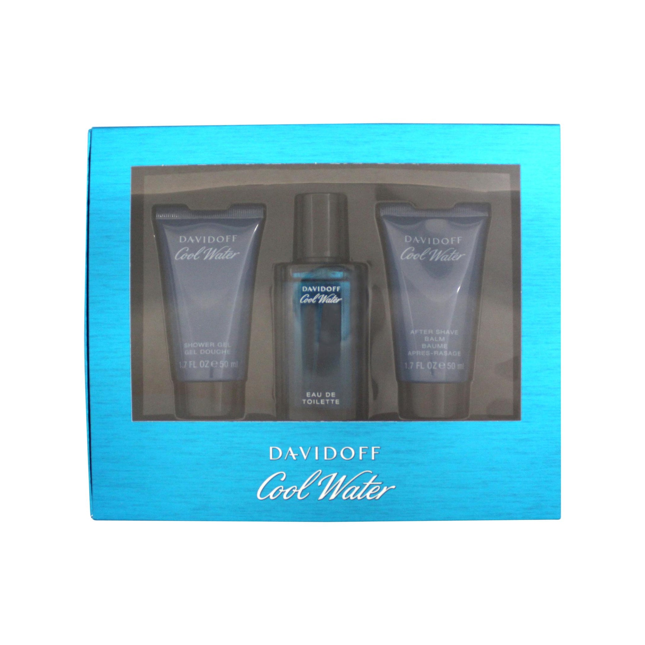 Davidoff Cool Water Giftset 40ml EDT + 50ml Duschgel + 50ml Aftershave Balm