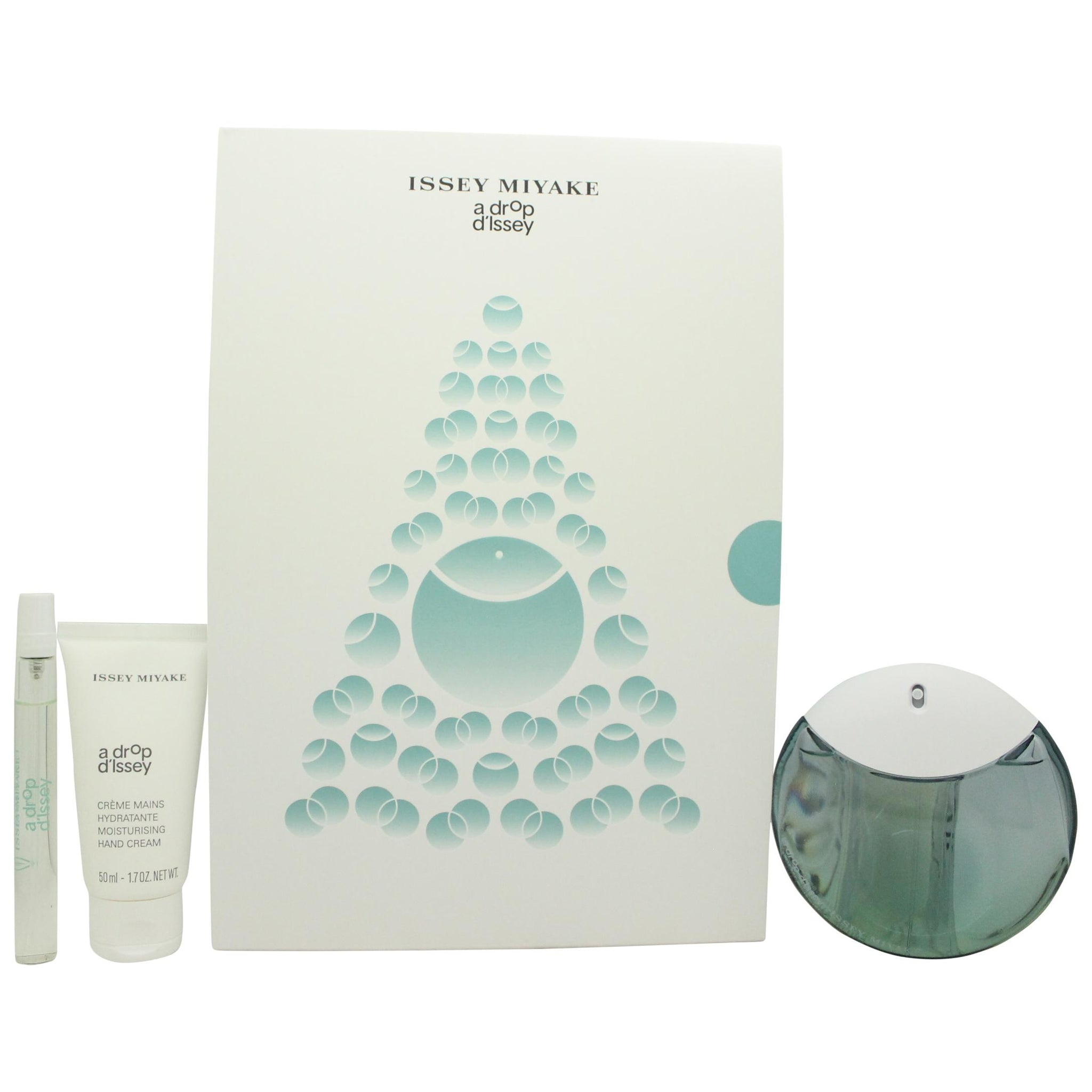 Issey Miyake A Drop d'Issey Gift Set 90 EDP Fraîche Spray + 50ml Moisturising Hand Cream + 10ml EDP Purse Spray