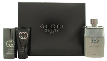 Gucci Guilty Pour Homme Gift Set 90ml EDT Spray + 75ml Deodorant Stick + 50ml Shower Gel