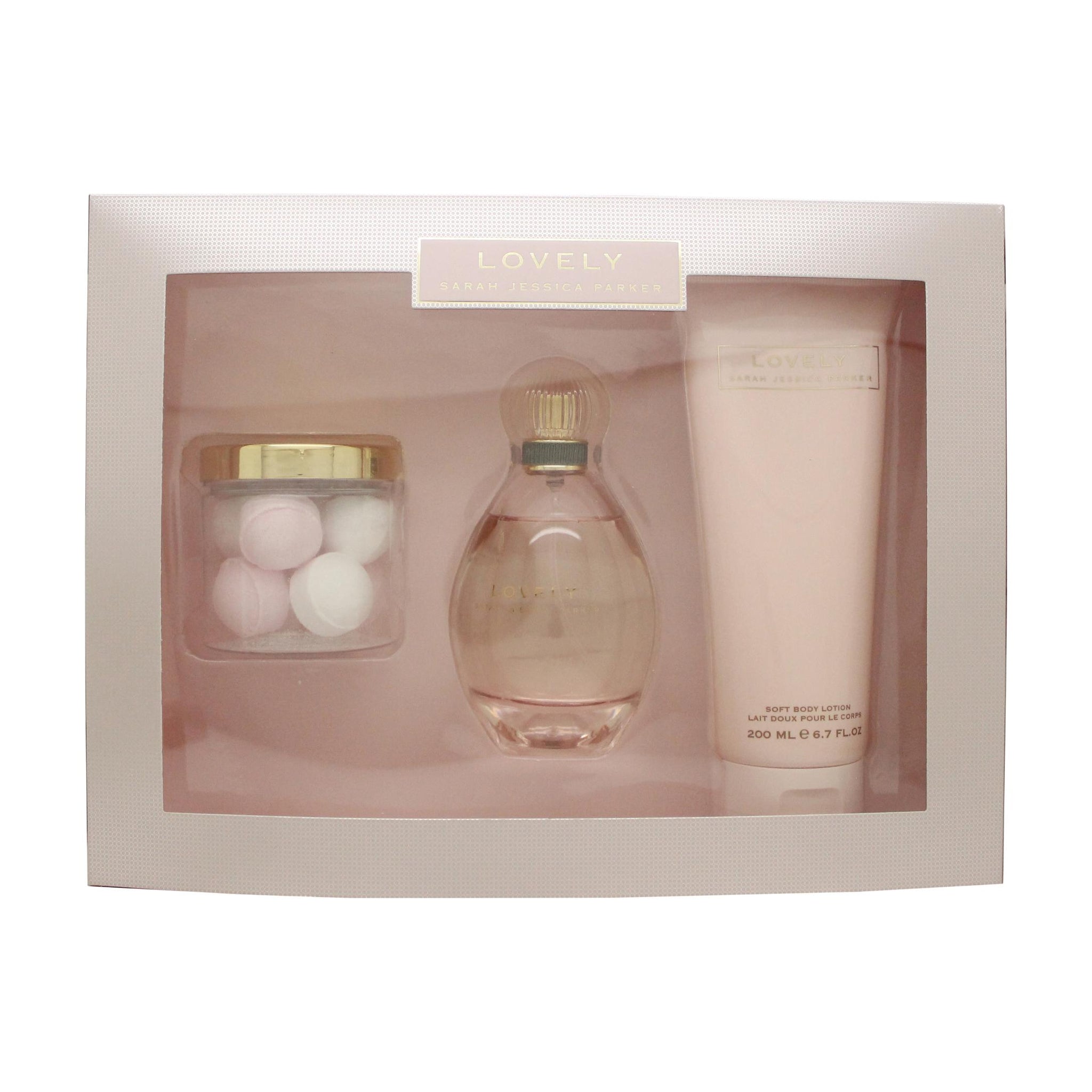 Sarah Jessica Parker Lovely Gift Set 100ml EDP + 200ml Body Lotion + 100g Bath Pearls